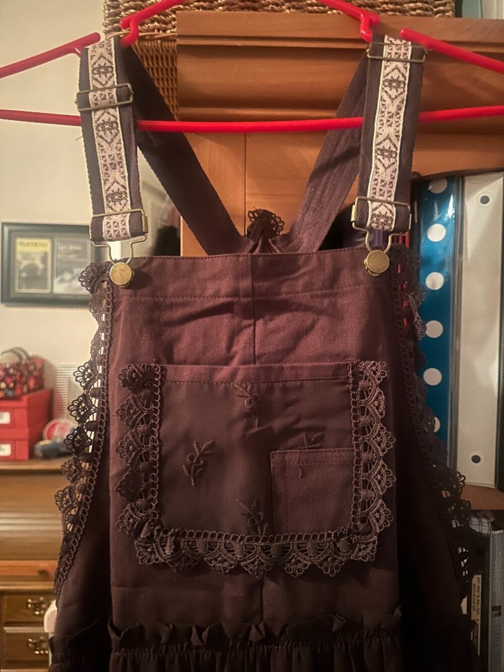 Brown Overall Dress